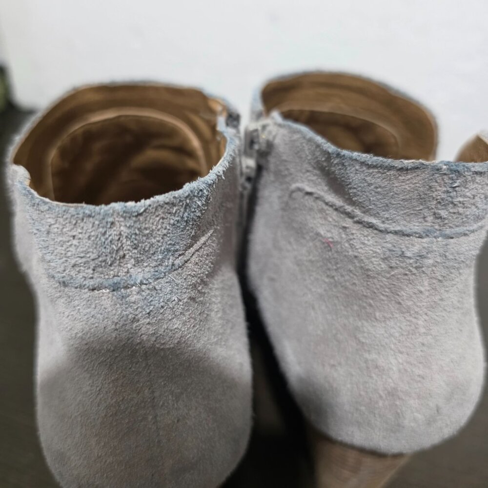 Lucky Brand LK-YABBA Gray Suede Wedge Zip Ankle Booties 9M/40 - Picture 16 of 16